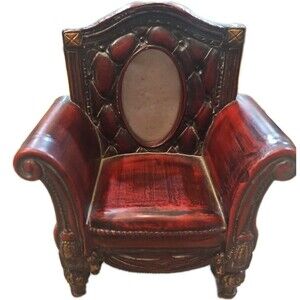 VTG Linco Designs Chair Photo Picture Frame In Brown/ Red